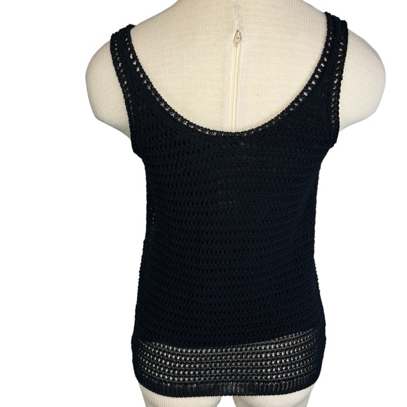 Vince Crochet Tank Top Womens Small in Black - Picture 6 of 12